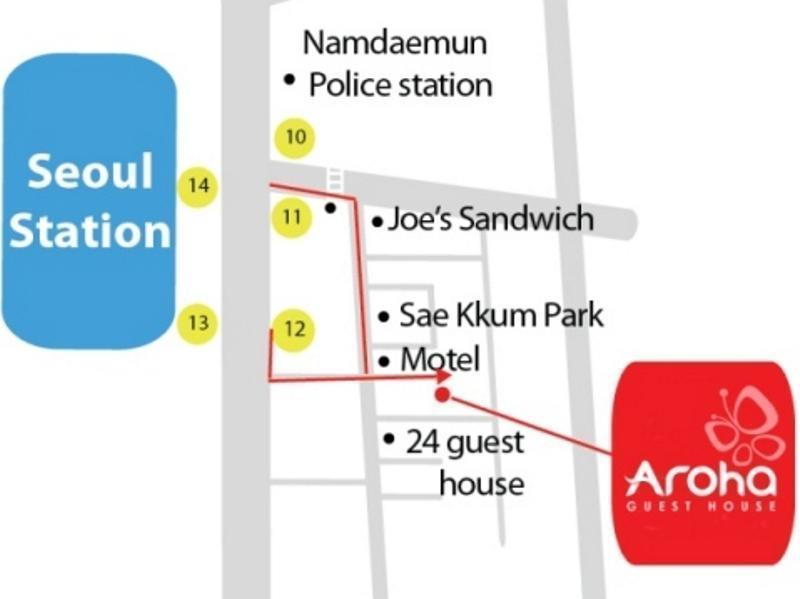 Aroha Guesthouse Seoul Station Exteriér fotografie